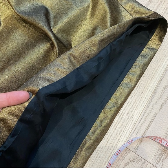 ROBERT RODRIGUEZ Gold Mini Dress, One Shoulder, Sleeveless, Cocktail, Size US 6 - Picture 9 of 14